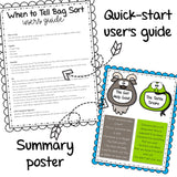 Tattling Activity Sort and Story Book for Elementary School Counseling