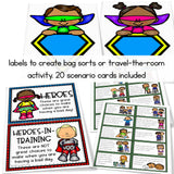 Superhero Behavior Classroom Guidance Lesson Book Companion Activity