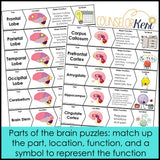 Parts of the Brain Classroom Guidance Lesson & Brain Centers