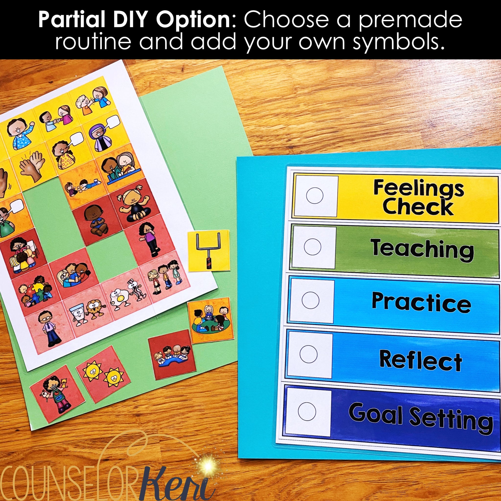 Build Routine Counselling Counseling Visual Schedules for Classroom Guidance and Group Routines ...