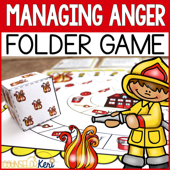 Managing Anger Folder Game for Elementary School Counseling Anger Management