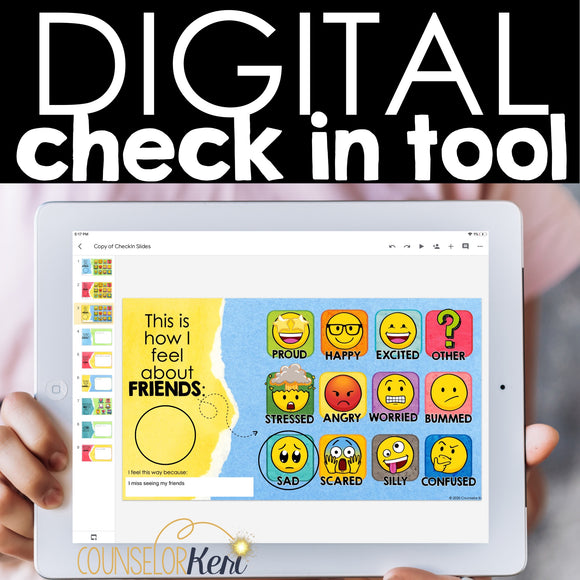 School Counseling Check In Digital Activity Distance Learning