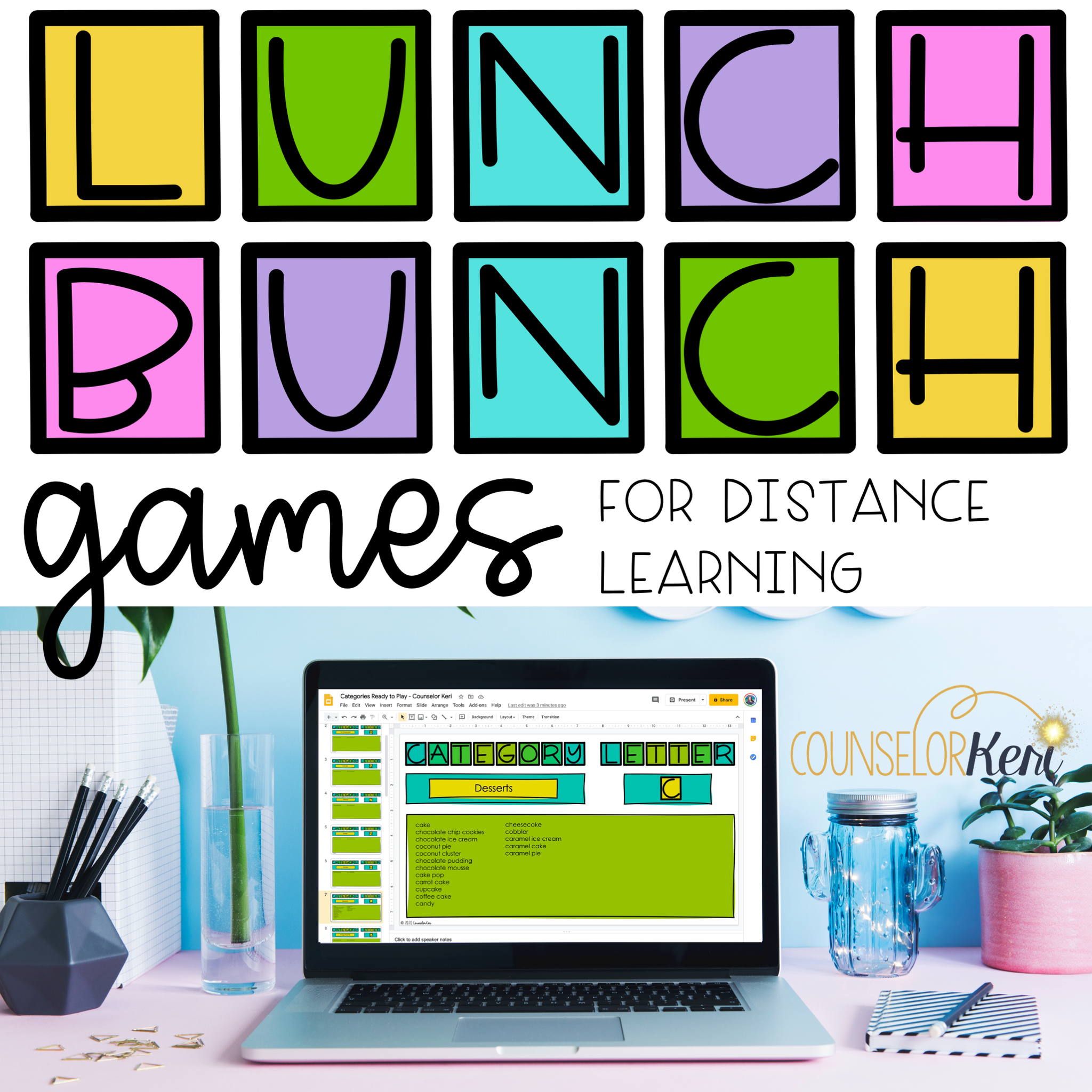 Lunch Bunch Activities: Games for Distance Learning for School Counsel –  Counselor Keri