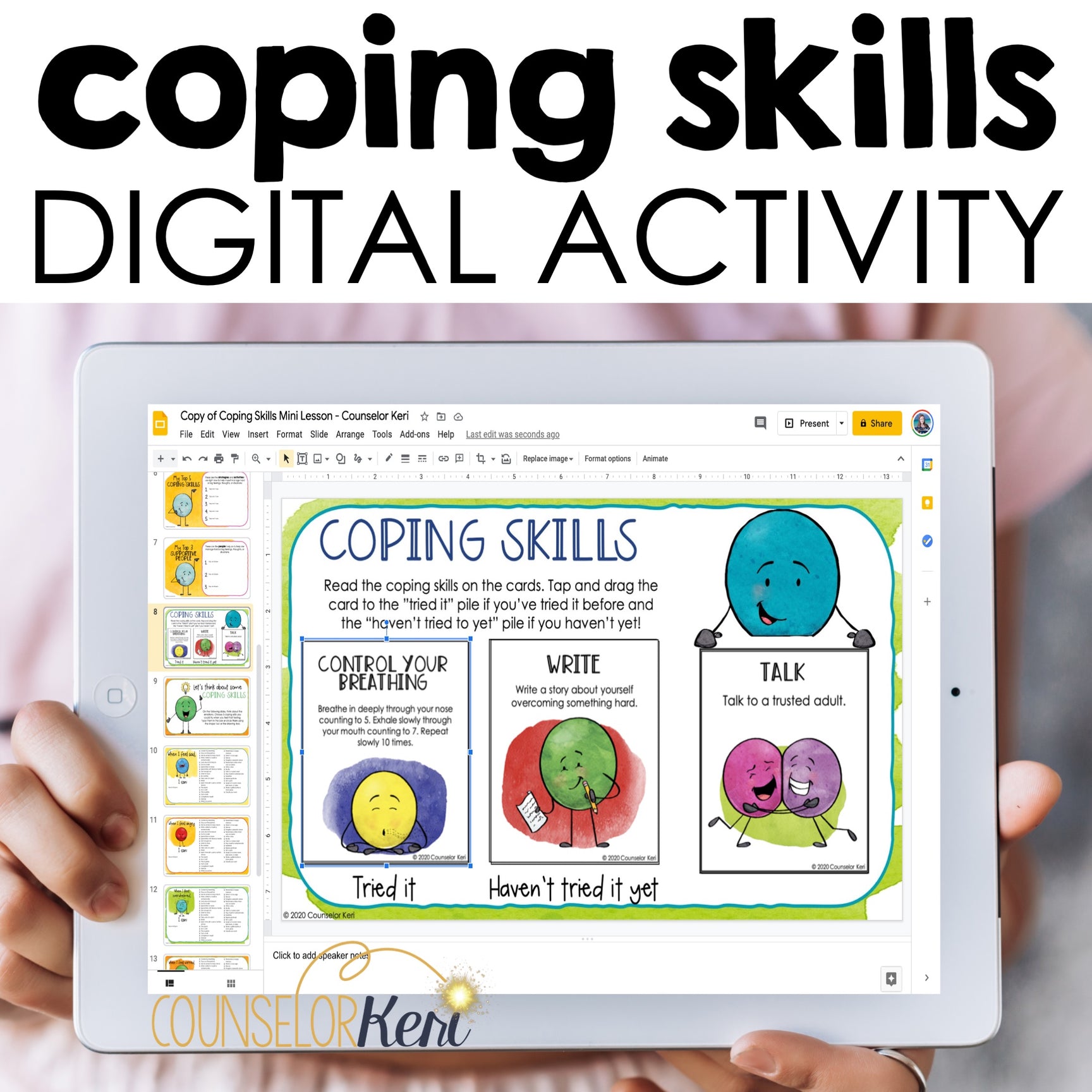 Coping Skills Digital Activity for Google Classroom Distance Learning ...