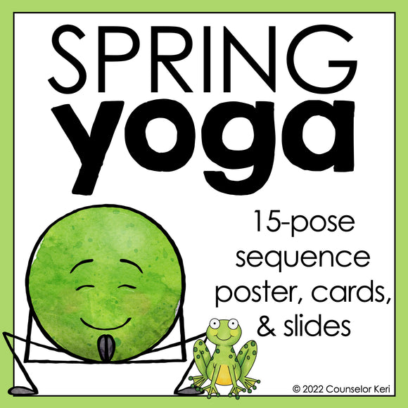 Spring Yoga Activity: Yoga Brain Break for School Counseling Lesson