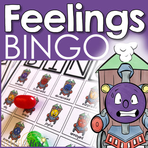 Feelings Game: Bingo Counseling Game to Practice Identifying Emotions