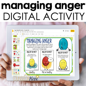 Managing Anger Digital Activity for Google Classroom Distance Learning