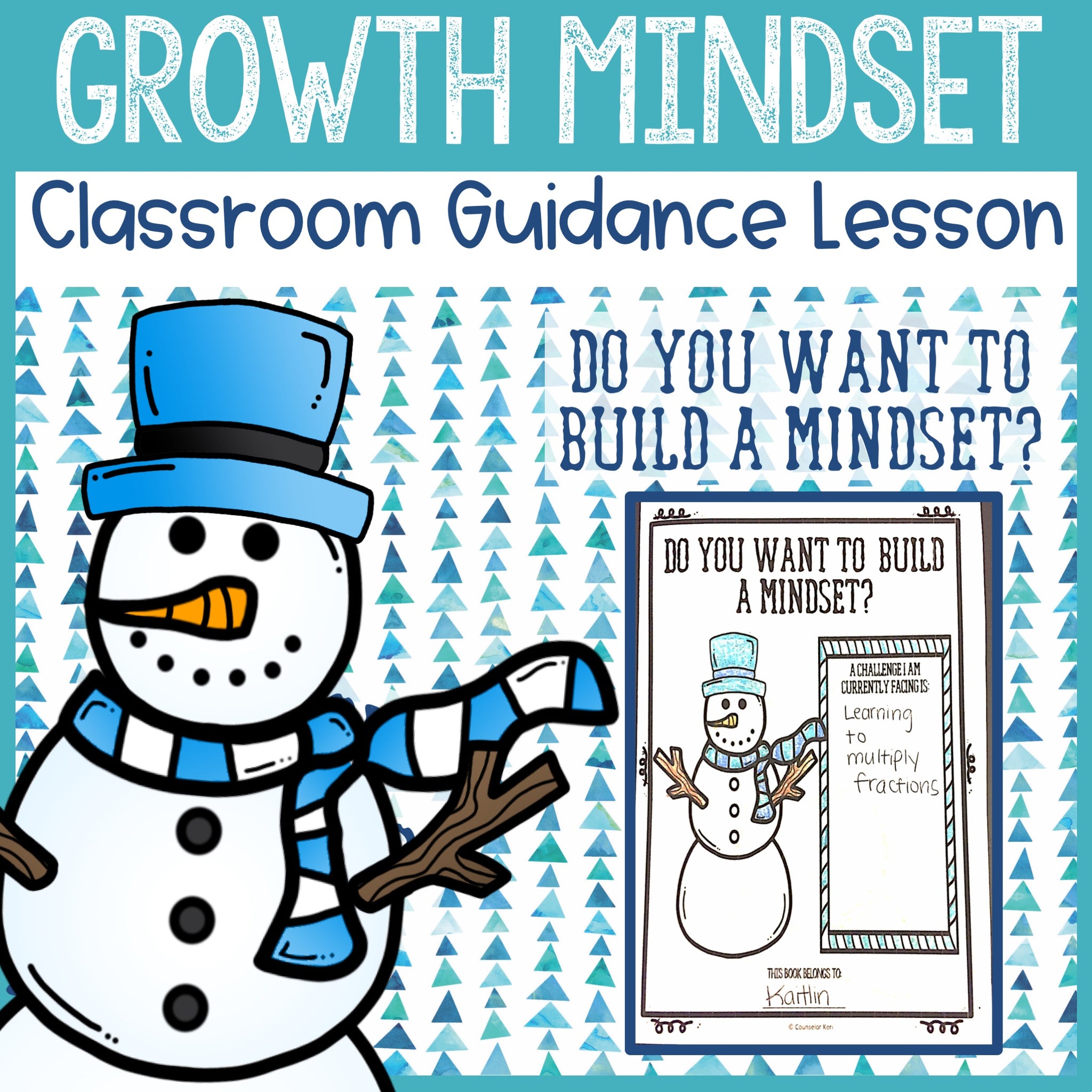 Winter-Themed Growth Mindset Encouraging Notes for Kids