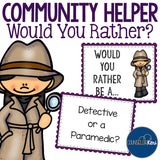Community Helper Would You Rather? Game for Career Education - School Counseling