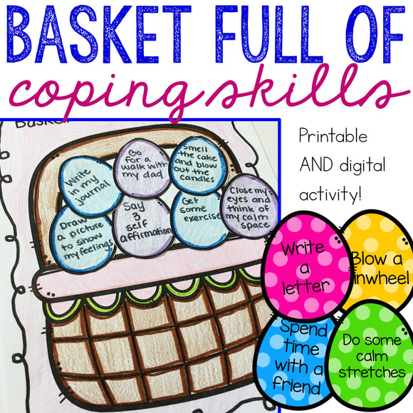 Easter Coping Skills Printable and Digital Activity for School Counseling