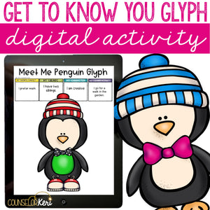 Get to Know You Glyph Digital Activity for Elementary School Counseling