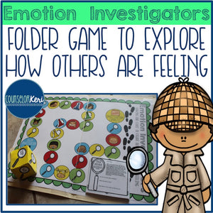 Emotion Investigators Folder Game for Elementary School Counseling