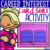 Career Interest Card Sort Activities - Career Exploration School Counseling