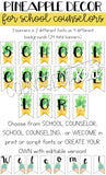 Watercolor Pineapple School Counseling Office Mini Decor Set