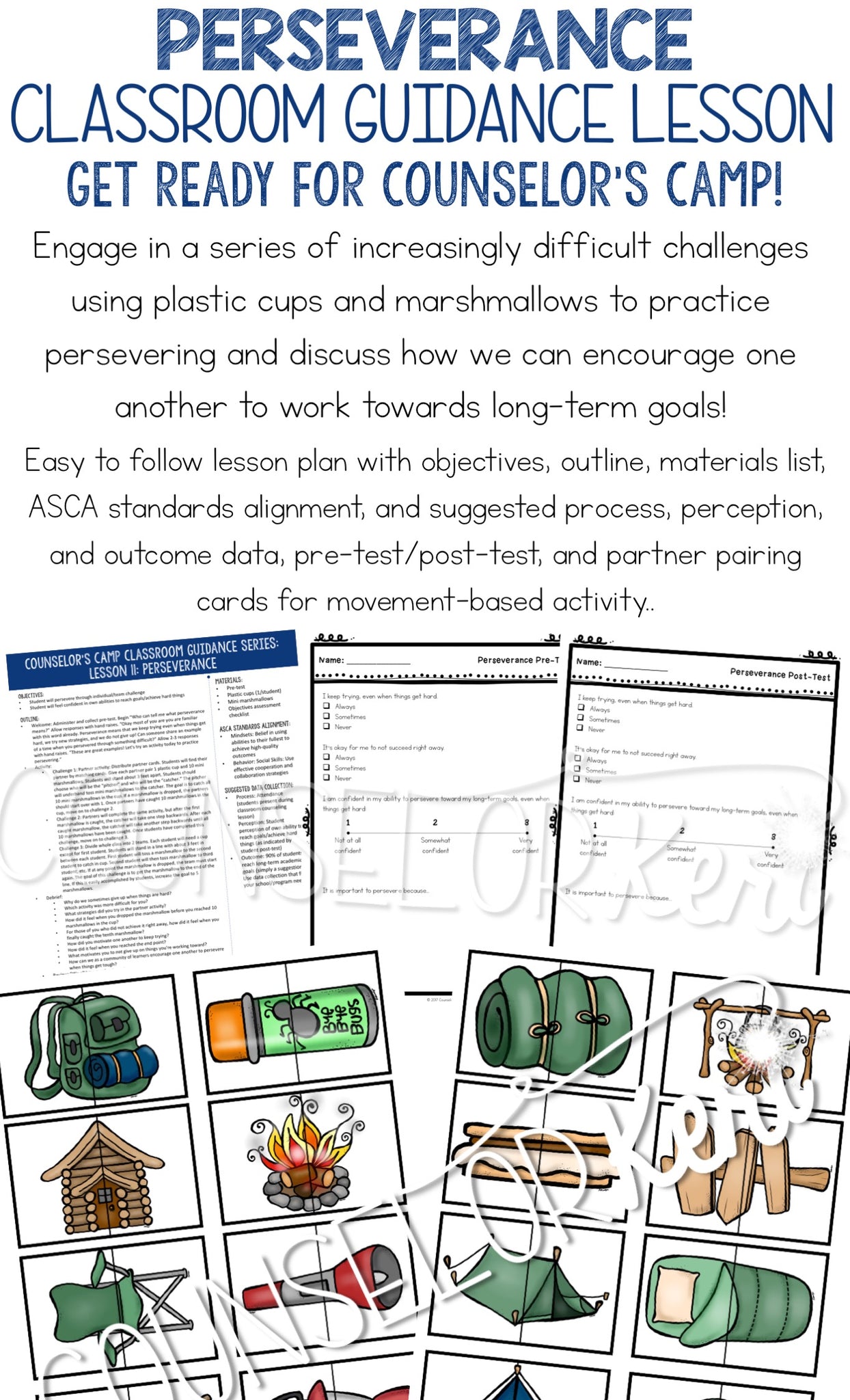 Perseverance Classroom Guidance Lesson for Elementary School Counselin ...