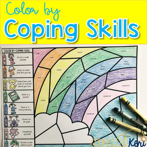 Color by Coping Skills Spring Activity for School Counseling