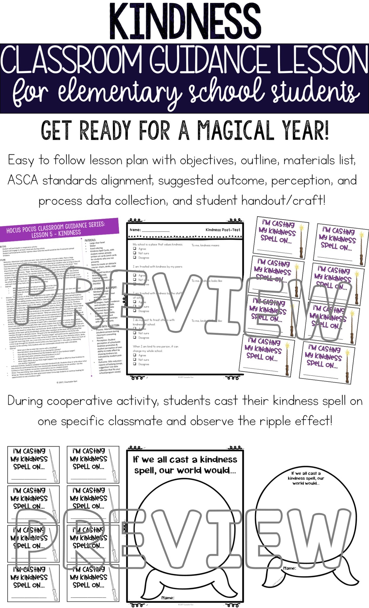 Kindness Activity Classroom Guidance Lesson for Elementary School