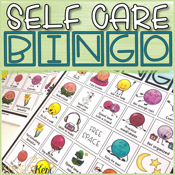 Self Care Game: Bingo Counseling Game to Practice Self Care Activities