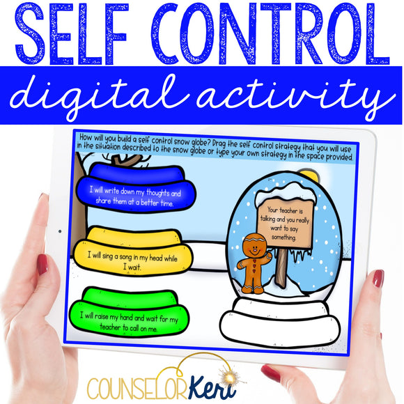 Self Control Digital Activity for Elementary School Counseling