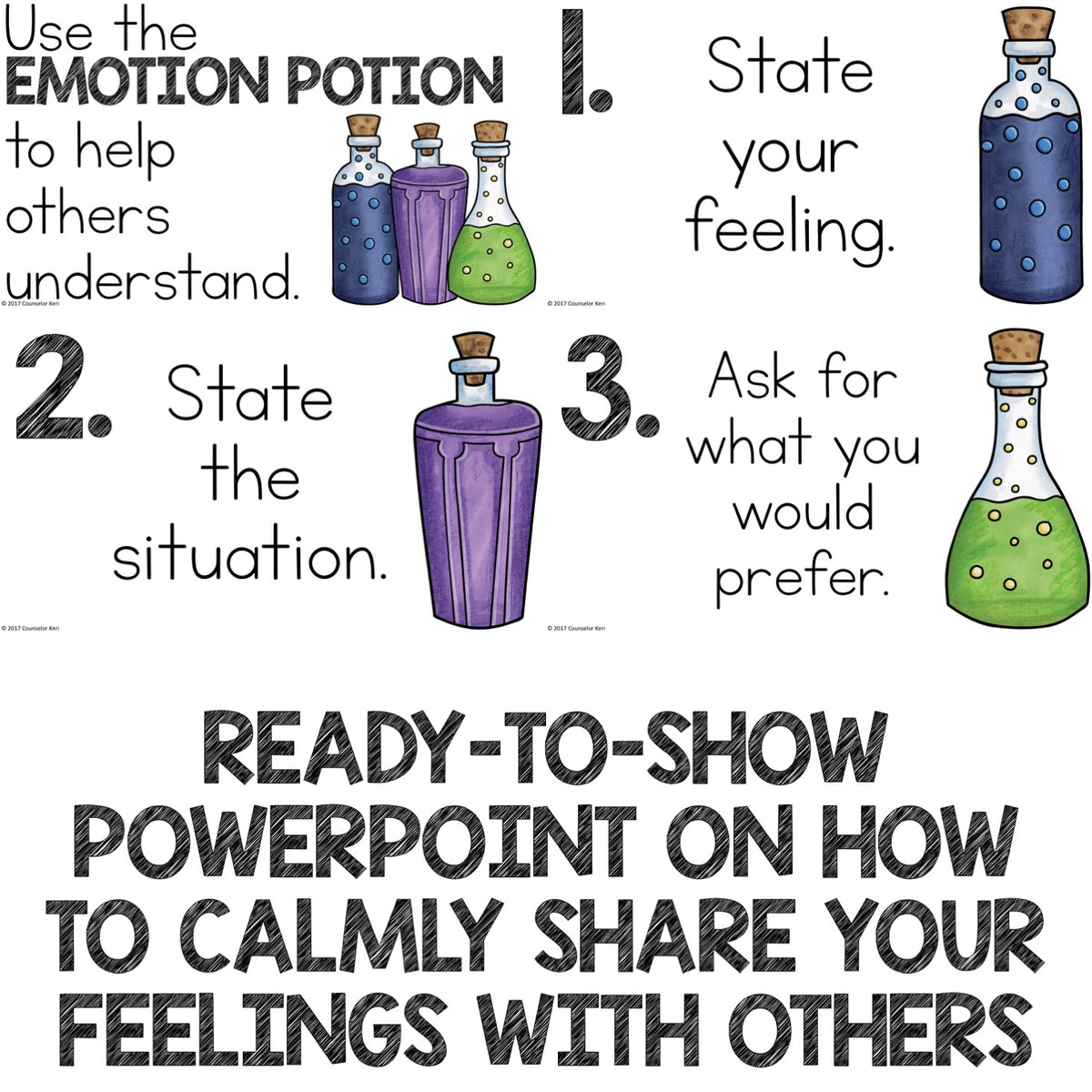 Emotion Potion Example Expressing Emotions Classroom Guidance Lesson for Elementary School Co ...