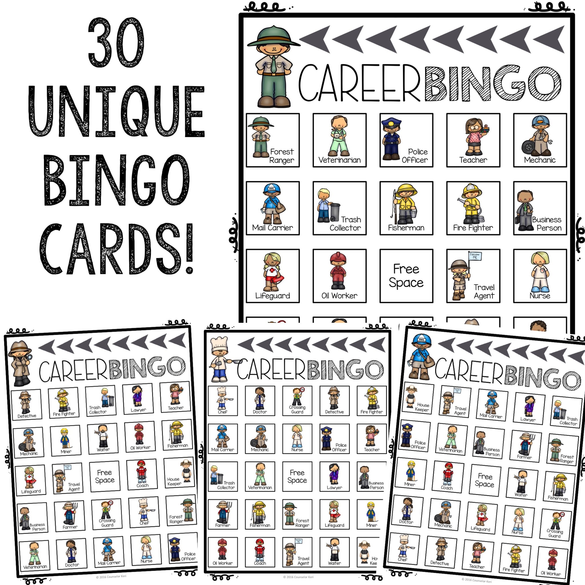 CMOP-E Person & Occupation Bingo Card