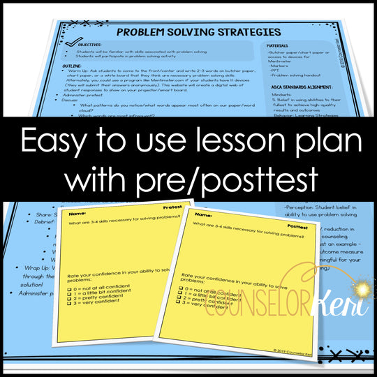Problem Solving Skills Classroom Guidance Lesson for School Counseling ...
