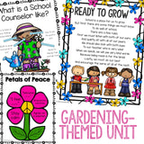 Gardening Themed Kindergarten Classroom Guidance Lesson Bundle Unit for Elementary School Counseling