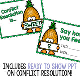 Conflict Resolution Classroom Guidance Lesson for School Counseling Pineapple