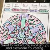 Color by Self Talk for Test Day Counseling Activity: Test Anxiety Affirmations