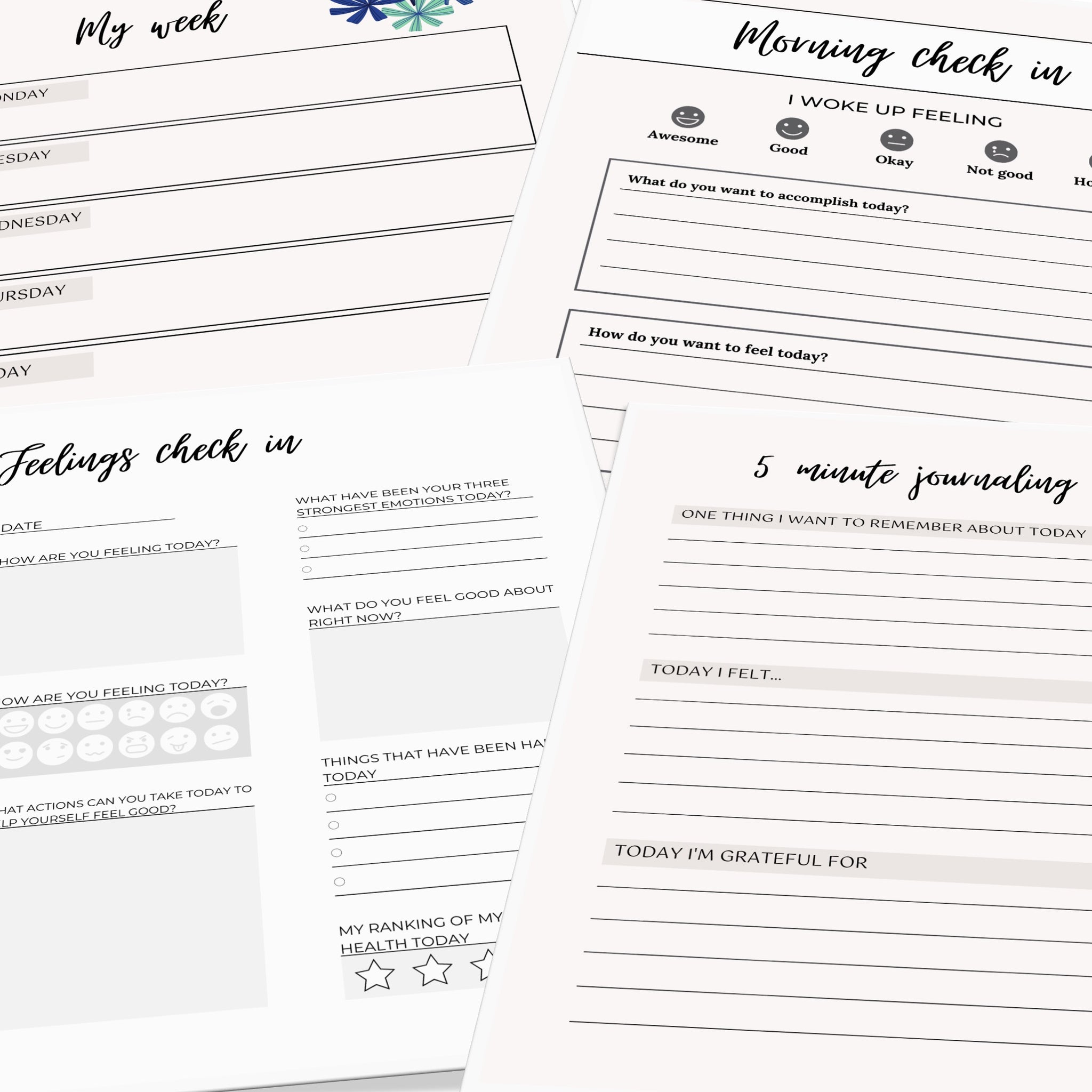 Exercises To Check In Journaling Example Daily Check in Journal for Students – Counselor Keri