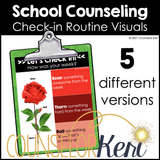School Counseling Check In Routine Visual Aids for Group & Individual Counseling