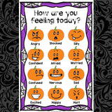Halloween Pumpkin Emoji Feelings Posters - School Counseling