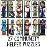 Community Helper Puzzles and Puzzle Mats - Elementary School Counseling - Career