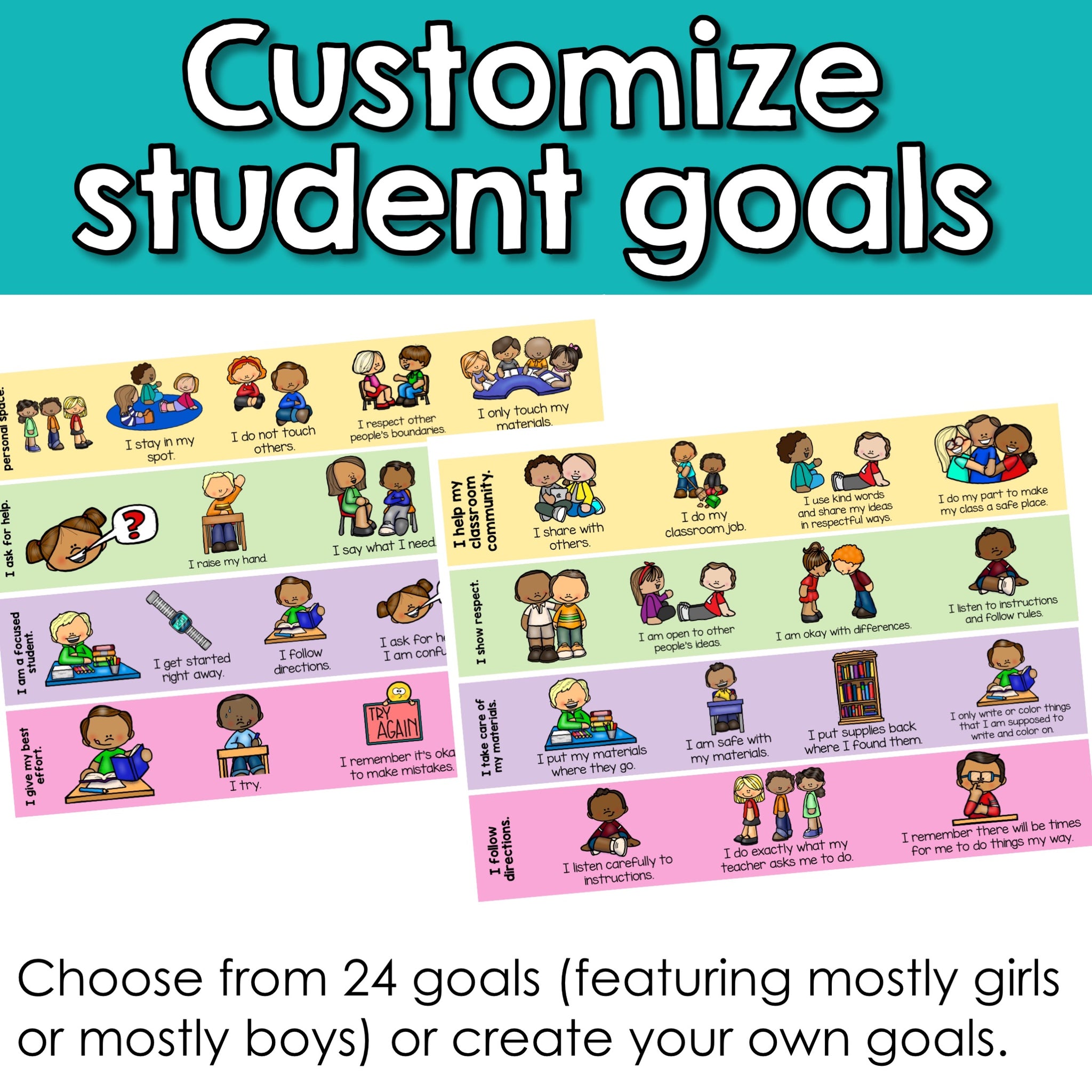 Visual Folder Goals Daily Behavior Goal Folder | Personalized Behavior Goal Setting & Moni ...