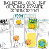 Yoga Lap Book with Yoga Poses for Calming Strategies School Counseling