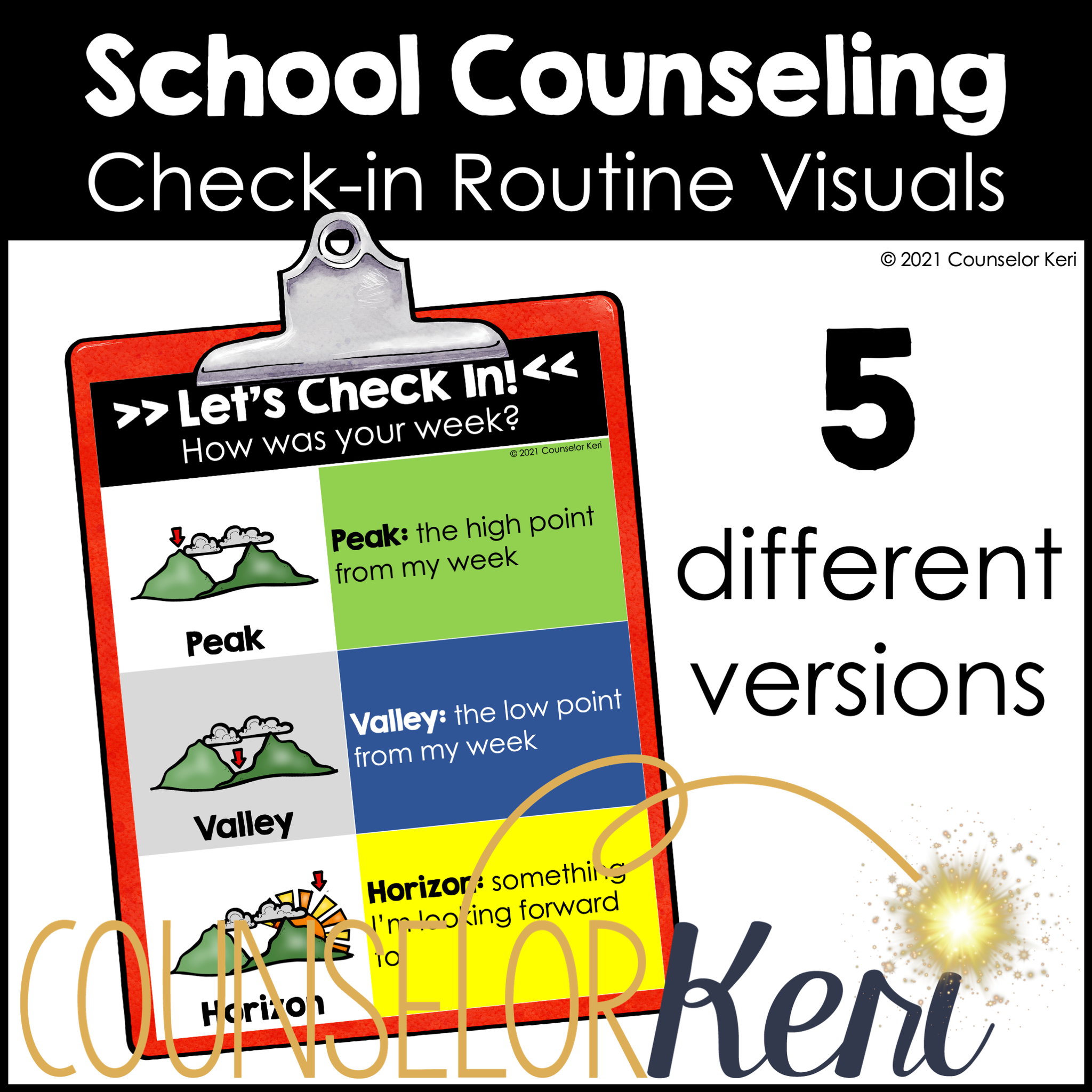 Check In Routine Visual School Counseling Check In Routine Visual Aids for Group & Individual ...