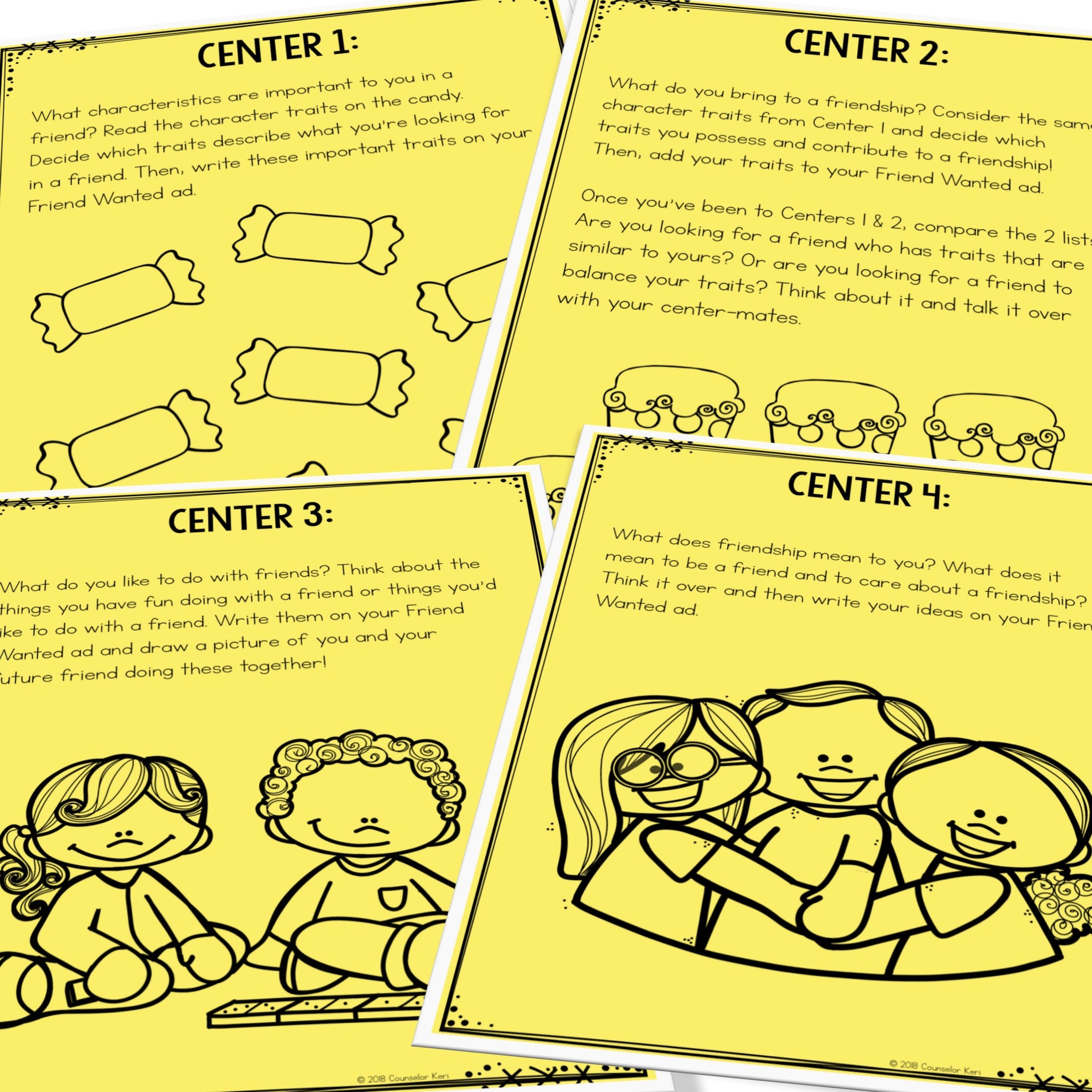 Friendship Traits: Making and Keeping Friends Activity - Centervention®