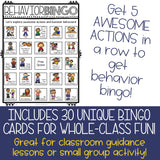 Behavior Bingo Game for Elementary School Counseling
