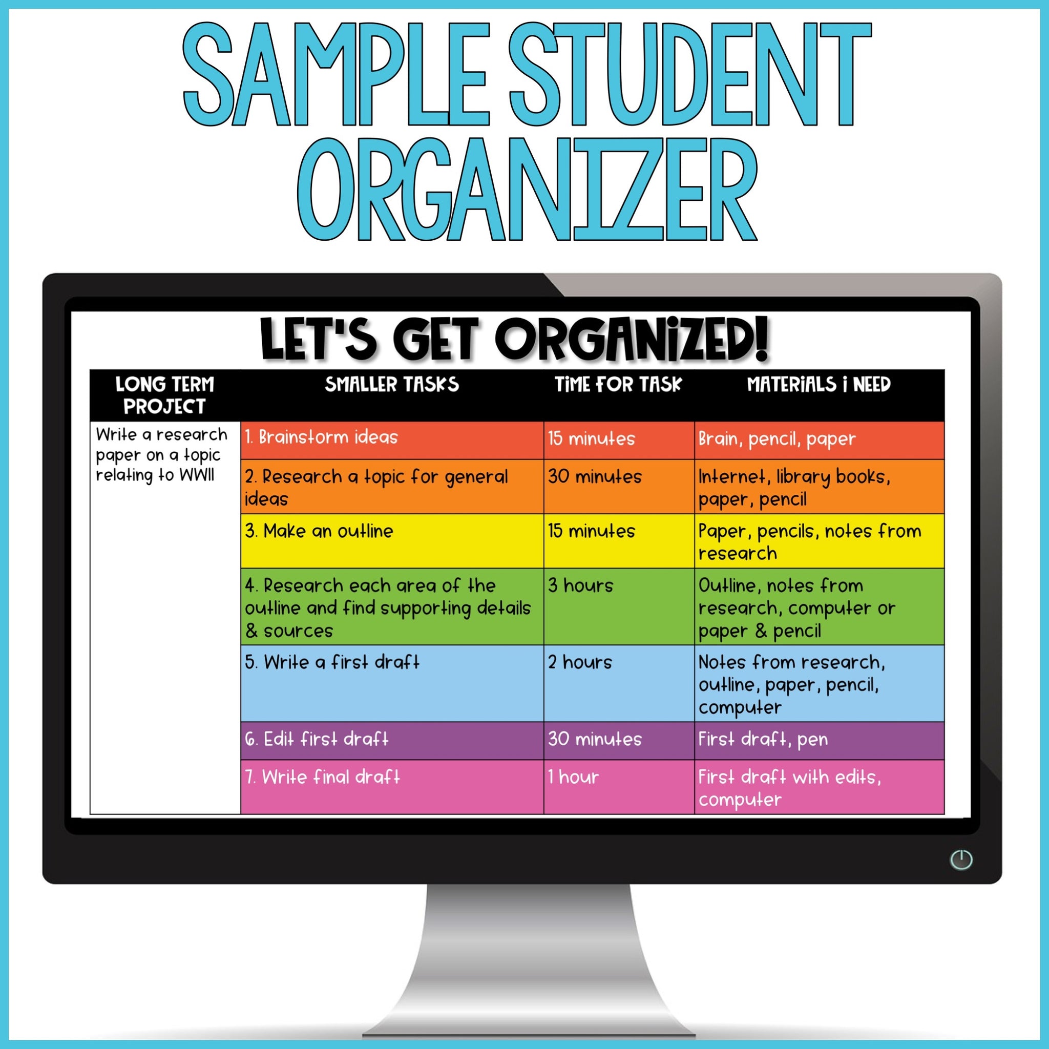 Organization Activity: Getting Organized Classroom Guidance Lesson ...