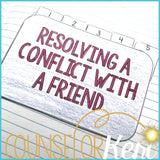 Conflict Resolution Activity: Classroom Guidance Lesson for Resolving Conflicts