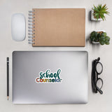 School Counselor Rainbow Letters Bubble-free stickers